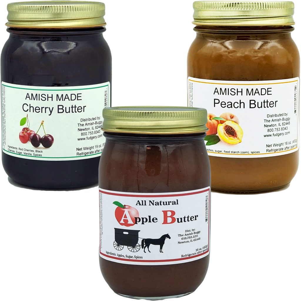 Amish Made All Natural Fruit Butters 16 oz. Jar Arndt's Fudgery LLC
